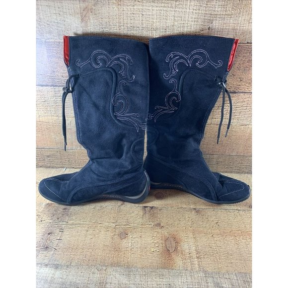 Womens PUMA Mid Calf Sneaker/ Boot Size 5.5 Black - Picture 2 of 10